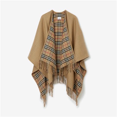 burberry check detail wool hooded cape|Burberry Catherine Reversible Check Hooded Cape .